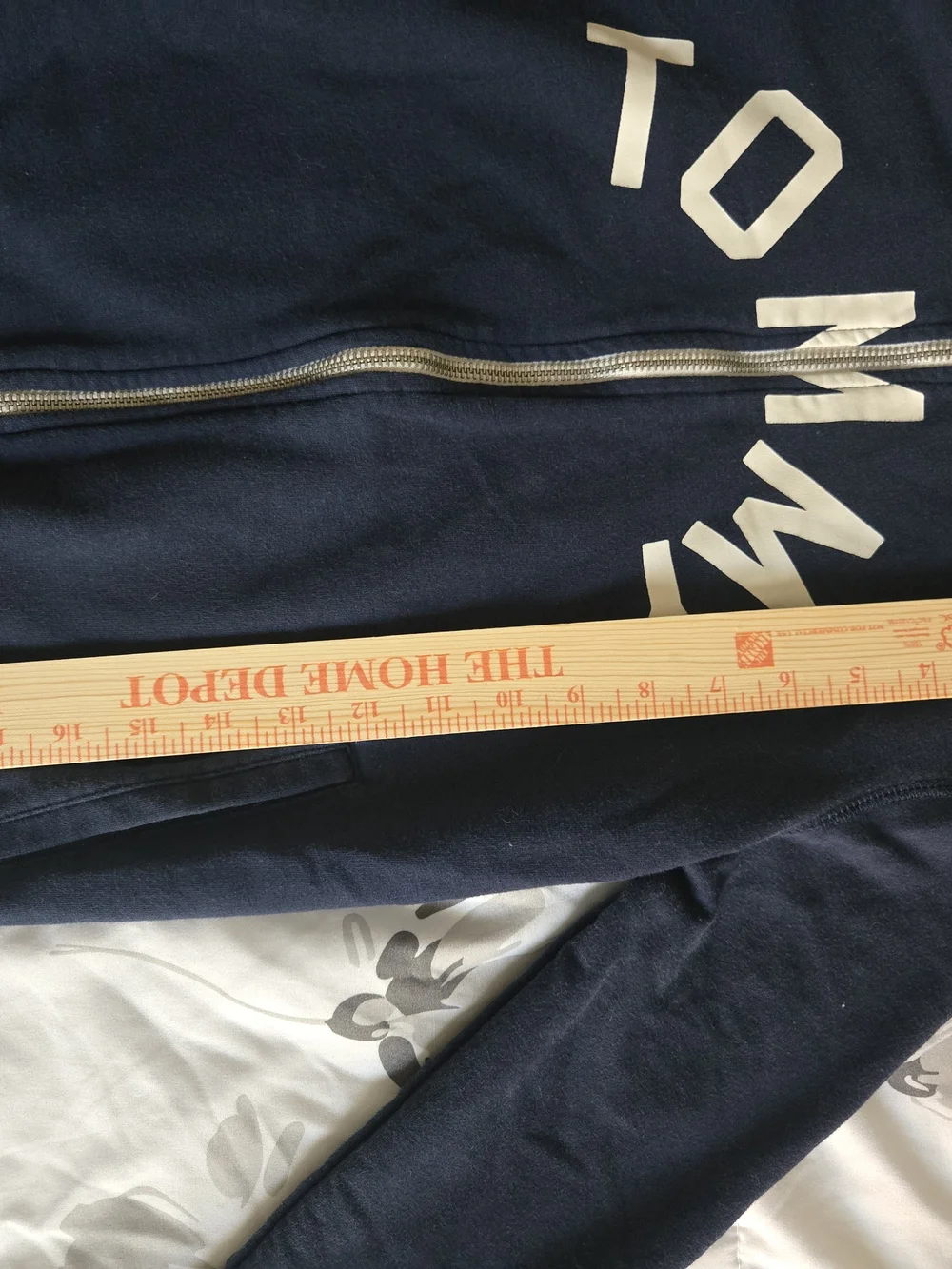 Tommy Hilfiger Navy Zip Front Kids Jacket with White Logo